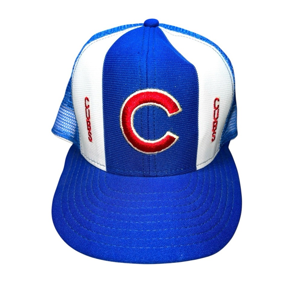 Vintage Chicago Cubs MLB Snapback MADE IN USA Adjustable Mesh Back‎ Trucker Hat